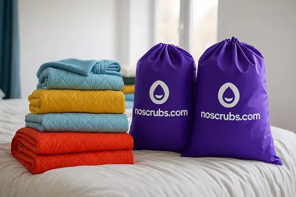 Affordable laundry service pricing visualization showing $1.25 per pound cost with professional washing, folding and delivery service